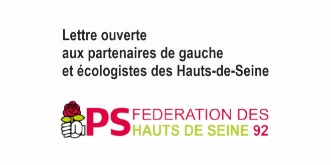 You are currently viewing Appel aux partenaires de gauche et écologistes des Hauts-de-Seine