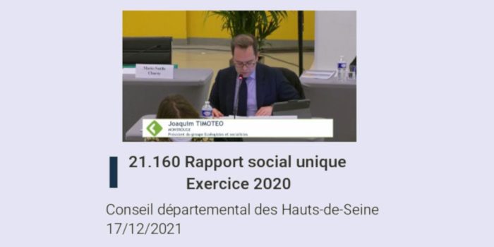 Hauts-de-Seine – Rapport social unique – exercice 2020