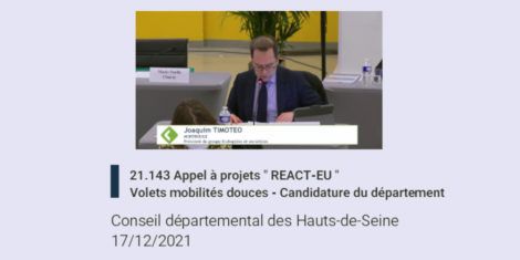 Lire la suite à propos de l’article Hauts-de-Seine – Appel à projets « REACT-EU » – mobilités douces