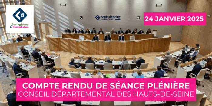 Séance plénière du 24 janvier 2025 – Compte Rendu