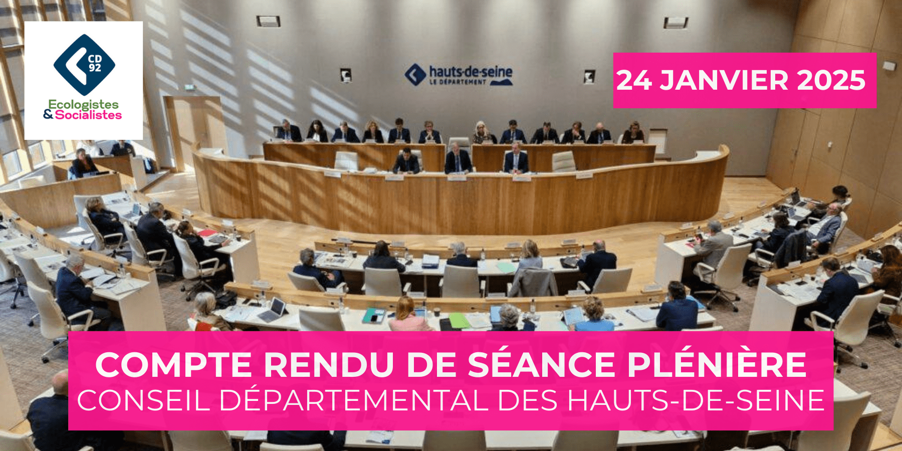You are currently viewing Séance plénière du 24 janvier 2025 – Compte Rendu