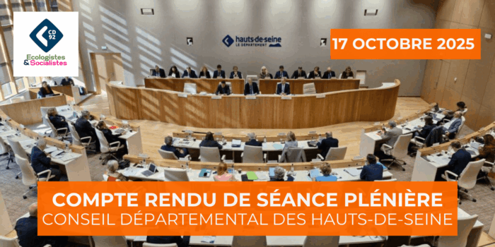 Séance plénière du 17 octobre 2025 juillet – Compte Rendu