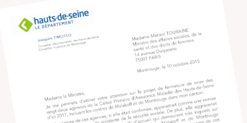 You are currently viewing Fermetures des centres de sécurité sociale  : Courrier à Marisol Touraine