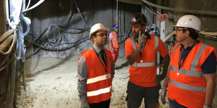 Visite du chantier Metro Ligne 4
