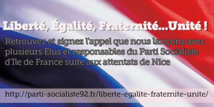 Liberté, Égalité, Fraternité…Unité !